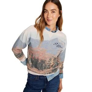 L.L.Bean Signature Camp Print Crewneck Sweatshirt - XL R